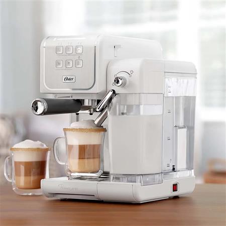 Cafetera OSTER BVSTEM6801W PrimaLatte Touch 19 Bares Blanca