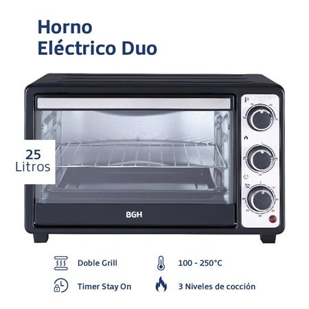 Horno Eléctrico BGH BHE25M23N Duo 25 litros