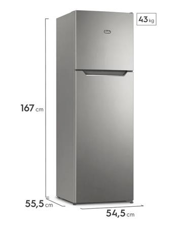 Heladera GAFA HGNF251P No Frost 262L Inverter Plata 