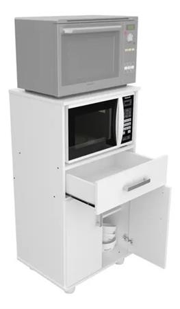 Mueble MOSCONI EXPRESS 10159 Porta Microondas 2 Puertas Con Grill Blanco