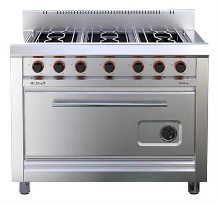 Cocina MORELLI 010313 BASIC CHEFF 1100 107,5 cm 6 Hornallas Reja Fundición Liviana