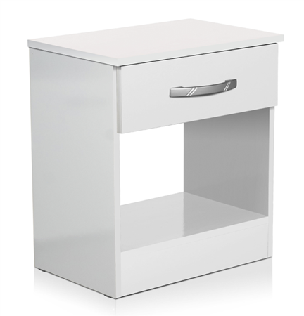 Mesa de luz RICCHEZZE Ecopack 1 Cajón Blanco