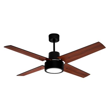 Ventilador PROTALIA 3419 De Techo 3 Velocidades 4 Aspas Nogal Y Negro Natural