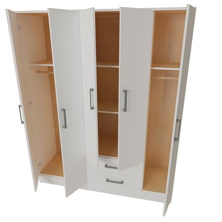 Placard ORLANDI 3512 5 Puertas 2 Cajones color Blanco