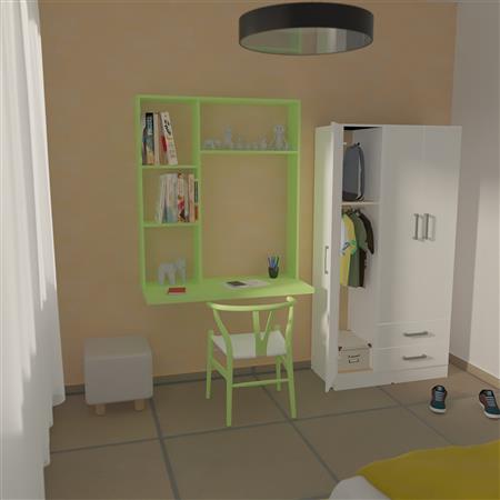 Placard ORLANDI 3535 3 Puertas 2 Cajones color Venecia