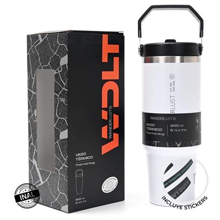 Vaso Térmico WANDERLUST 39427 con pico 900ml blanco