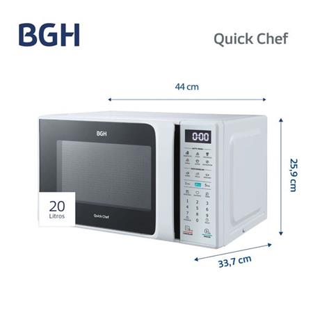 Microondas BGH B120DB20I ECO 20LT Digital Blanco 