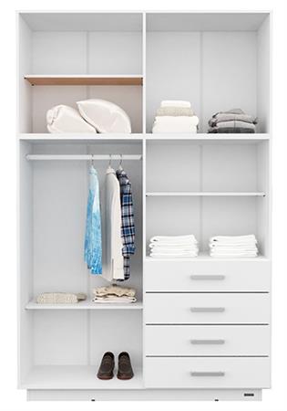 Placard MOSCONI DAKAR PLUS 56599 214×140×46 cm 8 Puertas Blanco 