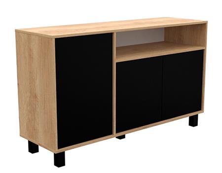 Vajillero MOSCONI 56921 Doors Nebra Natural/Negro 130 129×77×40 cm 