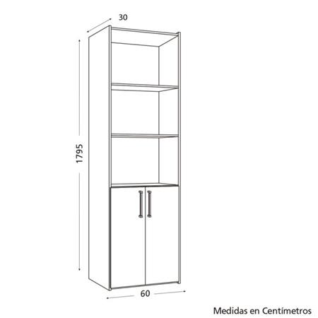 Blibioteca  RICCHEZZE MESINA 5 Espacios 2 Puertas Blanco 