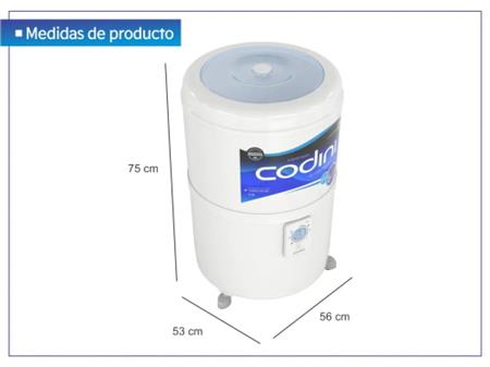 Lavarropas CODINI SILENT 4051 10Kg Semiautomático 6 Programas