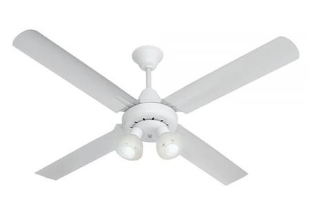 Ventilador De Techo CENTREX 4/p Chapa C/2 Luces Blanco