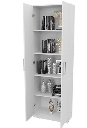 Biblioteca MOSCONI DAKAR 81052 181X60X31 Con Puertas Completas Blanco