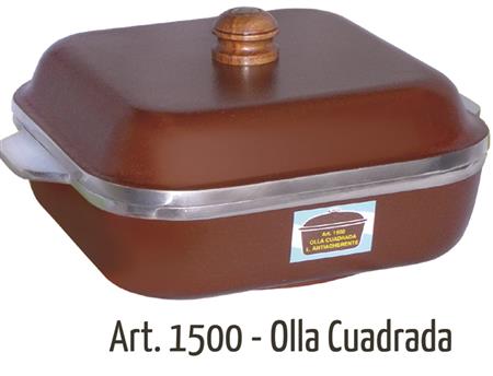 Olla ETERNA 1500 Cuadrada 4.5 Lts Aluminio