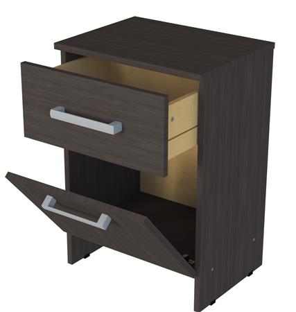 Mesa de Luz ORLANDI 99 1 Puertas  Cajón color Wengue