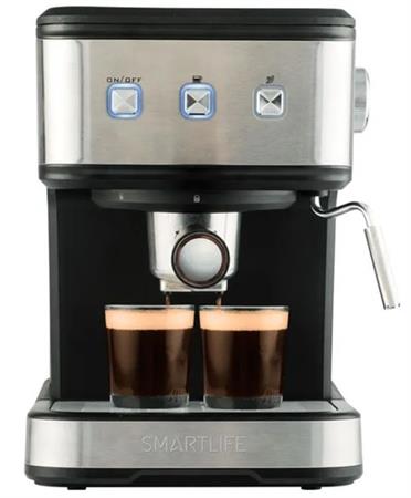  Cafetera SMARTLIFE SL-EC8501 Automática Expreso 1.5 Lts 850w Negro y Inox