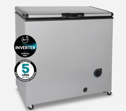 Freezer INELRO Fih–270 P++ Inverter Plata 215 lts