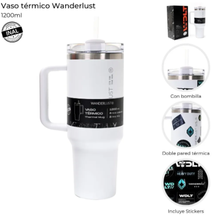 Vaso Térmico WANDERLUST 40122 thermal mug  1.2L blanco