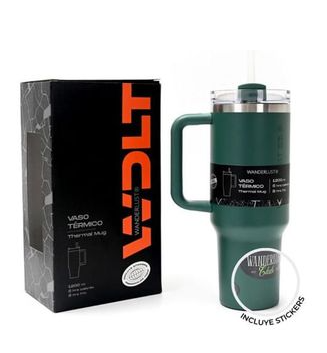 Vaso Térmico WANDERLUST 39432 con Bombilla 1200ml verde
