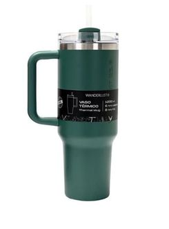 Vaso Térmico WANDERLUST 39432 con Bombilla 1200ml verde