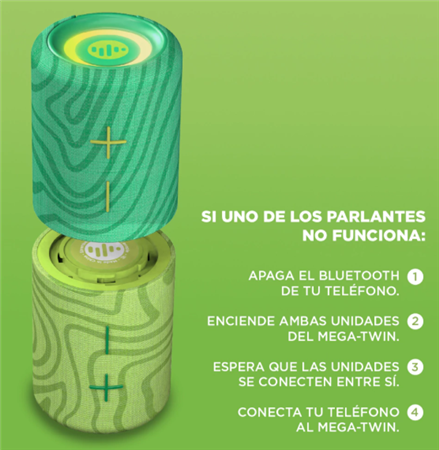 Parlante STROMBERG MEGA TWIN 2 en 1 20w