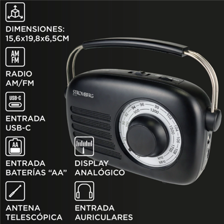 Radio Dual STROMBERG RV-2024 portátil