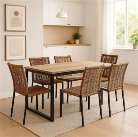 Mesa Comedor DAKOT Simil Madera 150cm