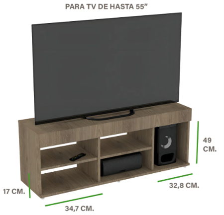 Rack FIPLASTO TV8017 tv/led 55" roble kendal/roble denver