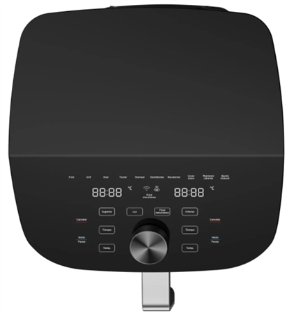 Freidora de aire MIDEA AF-D211BAR1 sin aceite 2 zonas 11 litros