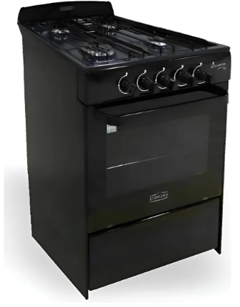 Cocina LA MAGICA BIANCA Negra Eco Multigas de 56cm 