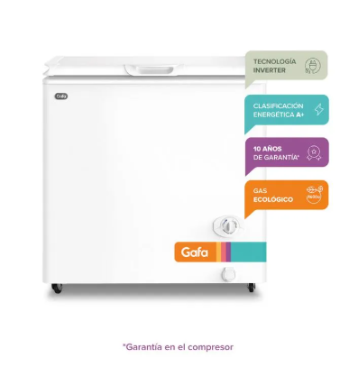 Freezer horizontal GAFA FGHF200B-M función turbo 200L blanco