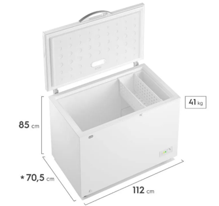 Freezer horizontal GAFA FGHF300B-L función turbo 316L blanco