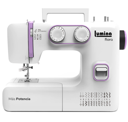 Máquina de Coser LUMINA FLORA Blanco 24 Diseños de Puntada