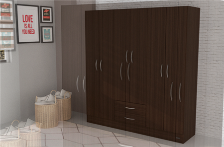 Placard MOSCONI 57080 26 Pack 6 puertas chocolate