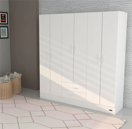 Placard MOSCONI 57064 26 ECO PACK 6 puertas color blanco