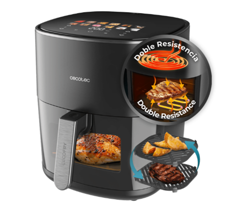 Freidora de Aire CECOTEC Cecofry&grill Duoheat 8000 8L