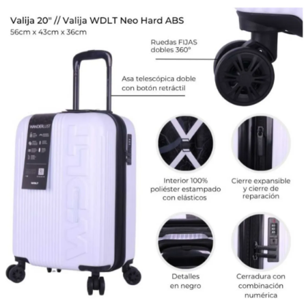 Valija Carry On WANDERLUST 41100 color blanco 20"
