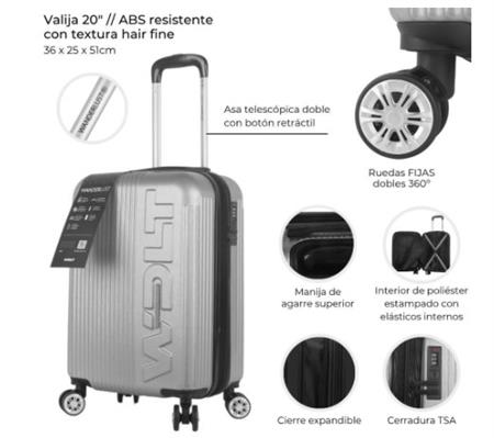 Valija WANDERLUST  39376 Urban Mode 20" de cabina plata