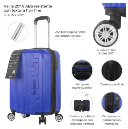 Valija WANDERLUST 39379 Urban Mode 20" de cabina azul