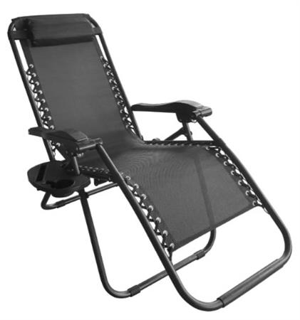 Reposera WAGGS REPO03 Gravedad Cero Plegable Negro