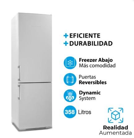 Heladera KOHINOOR KHG40/9 Cíclica 358L blanca