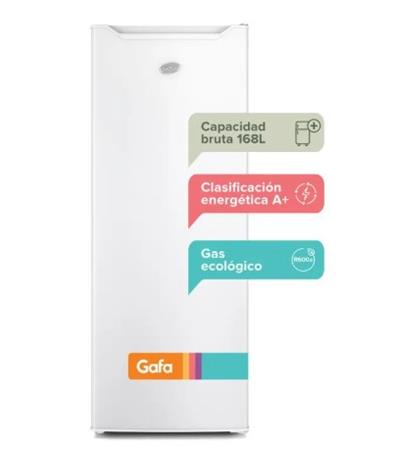 Freezer Vertical GAFA GFUY16P5HVW 168LTS Blanca
