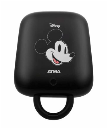 Waflera ATMA WS027DBP Mickey Mouse Antiadherente 700W Negra