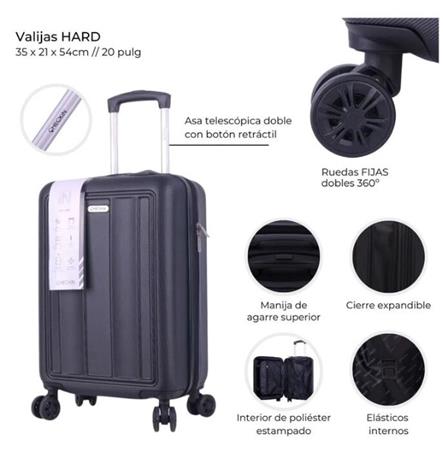 Valija CHECK IN 40053 Hard Negro 20" 