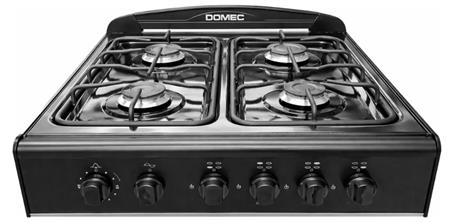 Anafe DOMEC ANCLV 63144 Multigas De Empotrar 4 Hornallas Negro