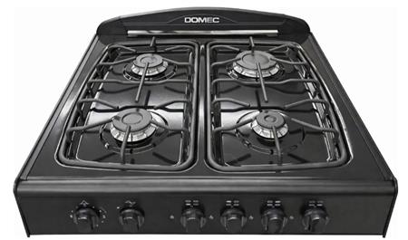 Anafe DOMEC ANCLV 63144 Multigas De Empotrar 4 Hornallas Negro