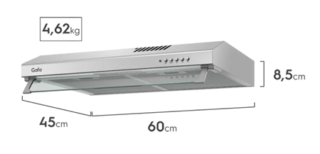 Purificador GAFA AJSR24M5ARS Extractor Gafa 60cm Inox 