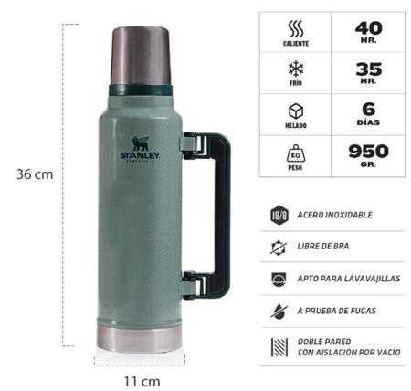 Termo STANLEY 13239-006 Clásico 1.4l verde
