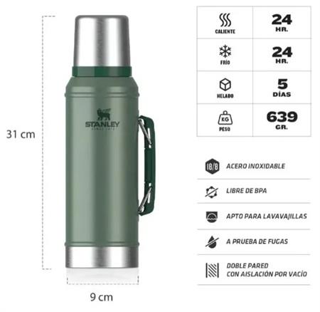 Termo STANLEY 11494-008 Clásico 950 ml verde