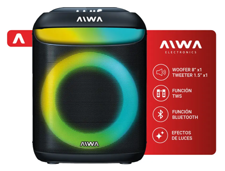 Parlante AIWA AW-P180 Bluetooth Portátil 6000w Negro